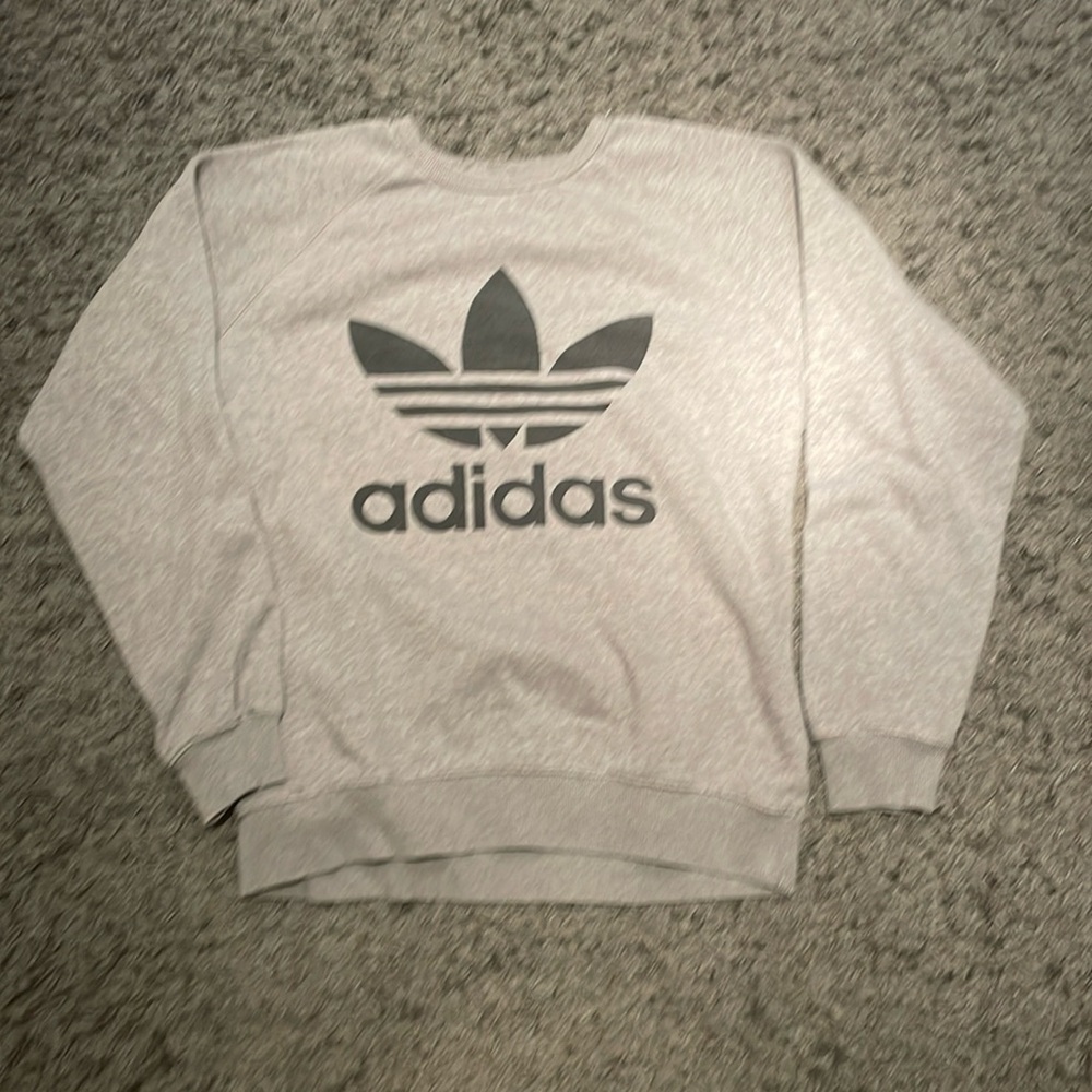 Grey adidas crewneck